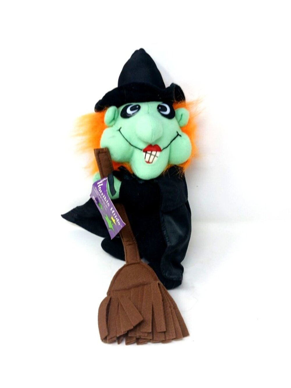 Horrible Hilda Animated Witch Plush Halloween 12" Green Face Tested Read #D-13
